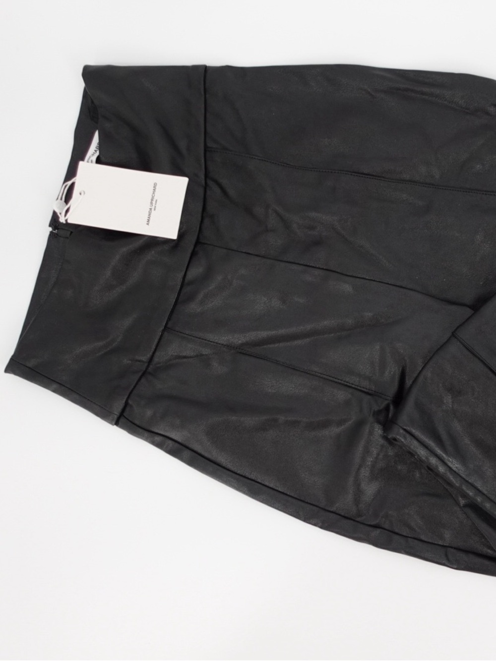 Amanda Uprichard Faux Leather Pants Black Skinny Leg Size XS NWT - Picture 6 of 12